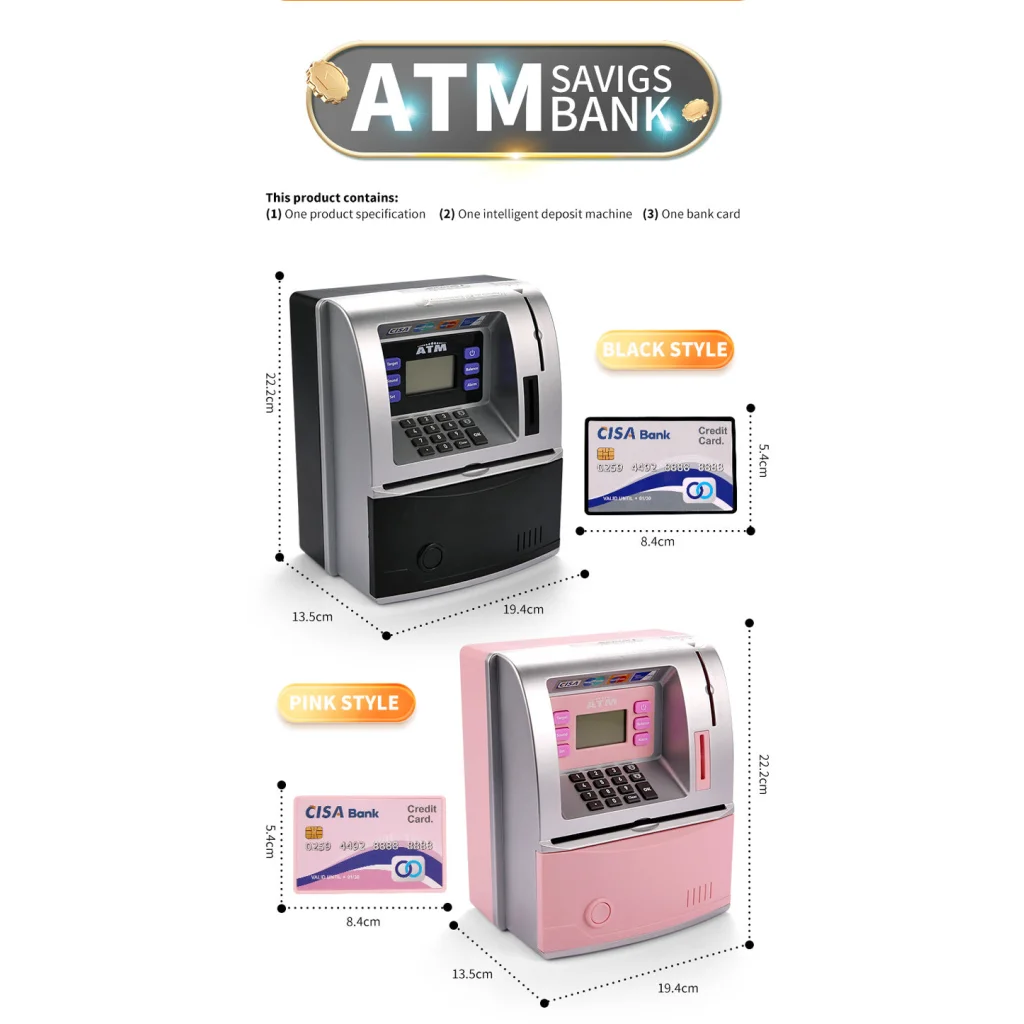 Kids Electronic ATM Savings Bank - Digital Piggy Bank