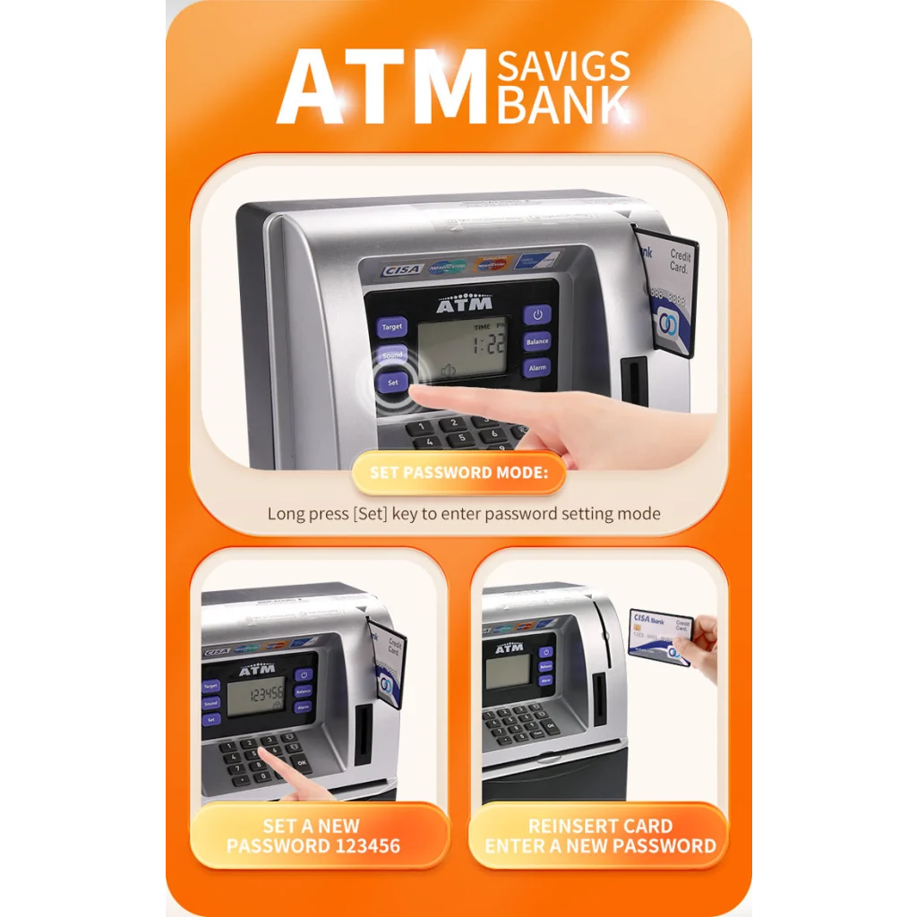 Kids Electronic ATM Savings Bank - Digital Piggy Bank