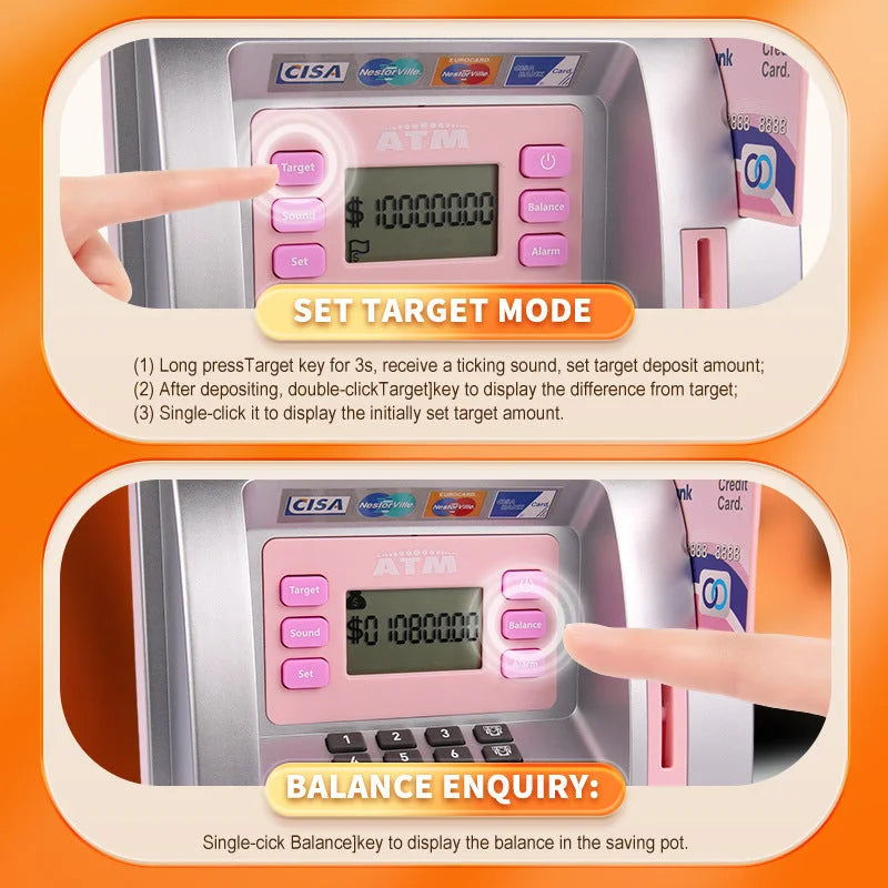 Kids Electronic ATM Savings Bank - Digital Piggy Bank
