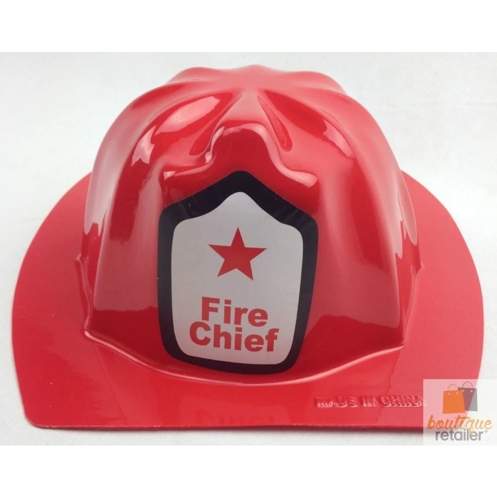 KIDS FIREMAN HAT Fire Chief Party Cap Helmet Costume