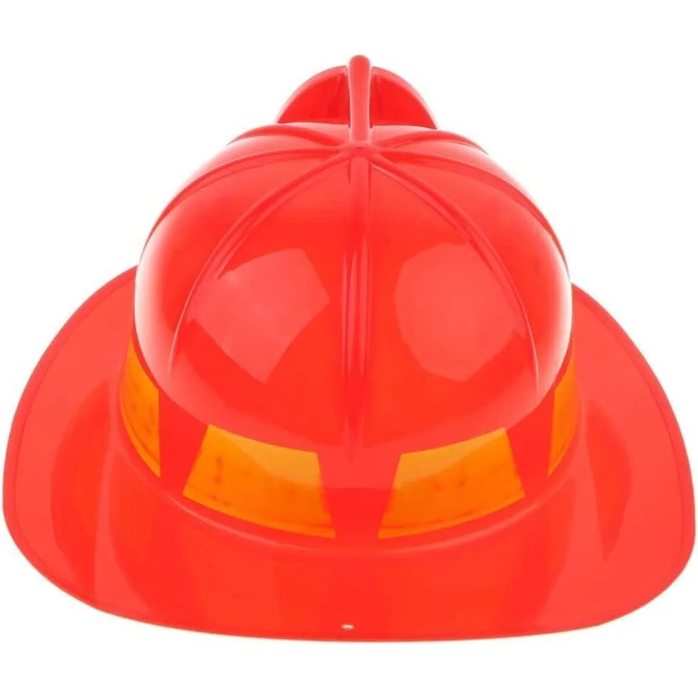 KIDS FIREMAN HAT Firemans Helmet Costume Dress Up Party Red