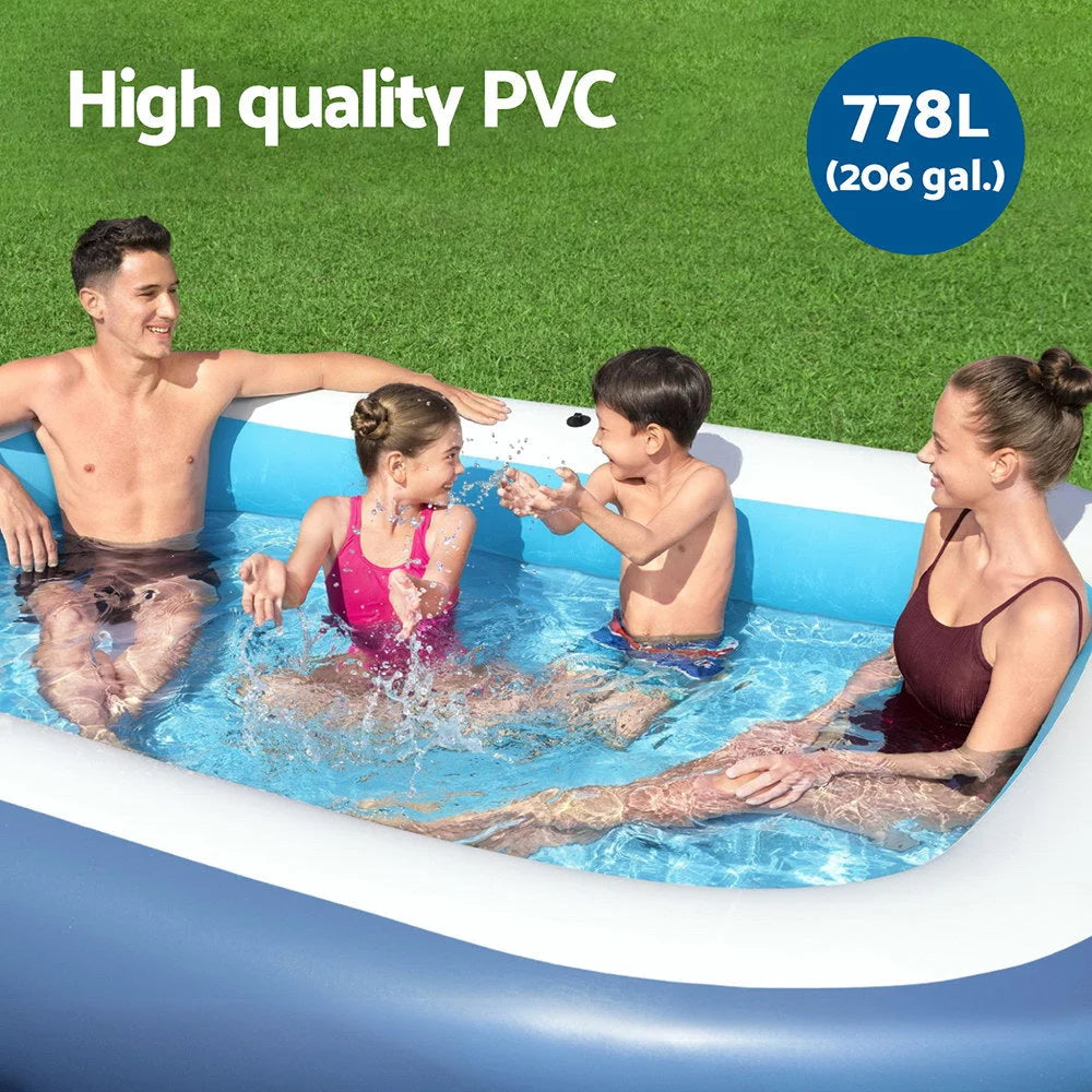 Kids Inflatable Pool Above Ground Splash Pool with Sunshade