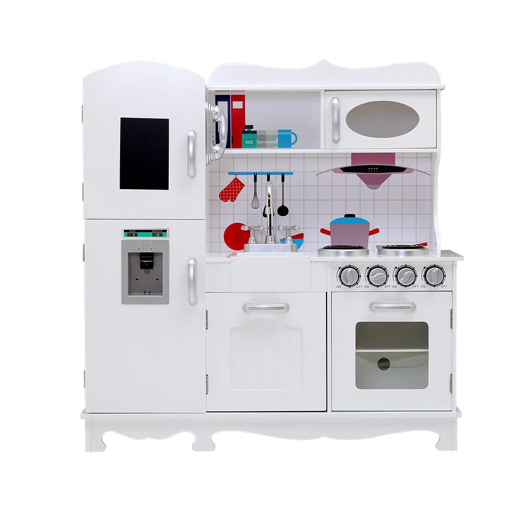 Kids Kitchen Play Set Wooden Pretend Toys Cooking Children