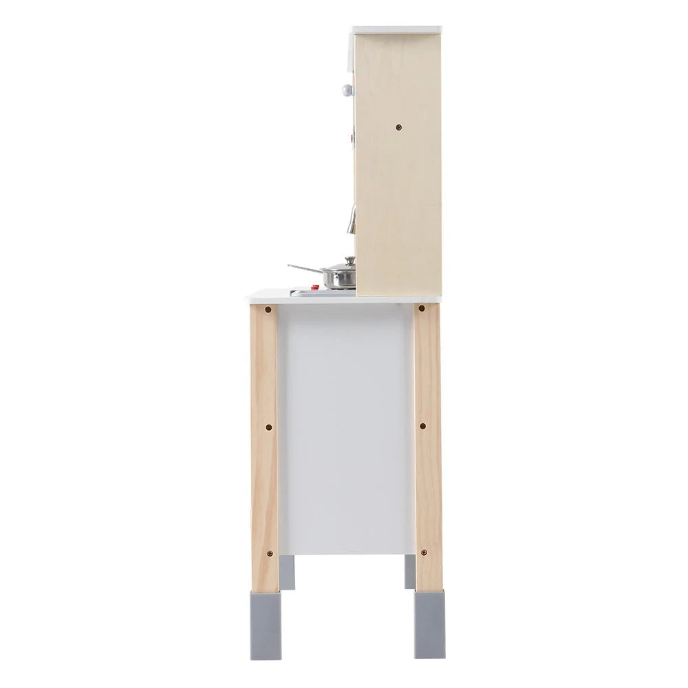 Kids Kitchen Set Pretend Play Wooden Toys Cooking Cookware