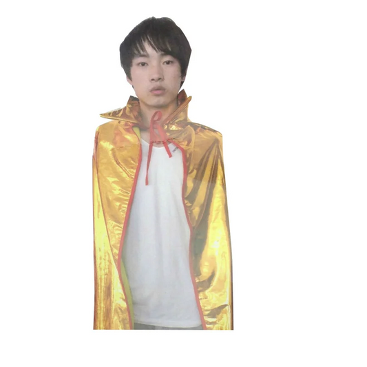 KIDS METALLIC CAPE w Collar Costume Childrens Party