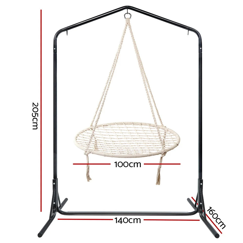 100cm swing chair with padded seat and support frame