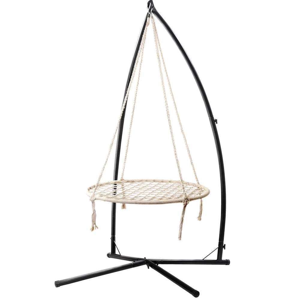 Kids Outdoor Nest Spider Web Swing Hammock Chair with Steel