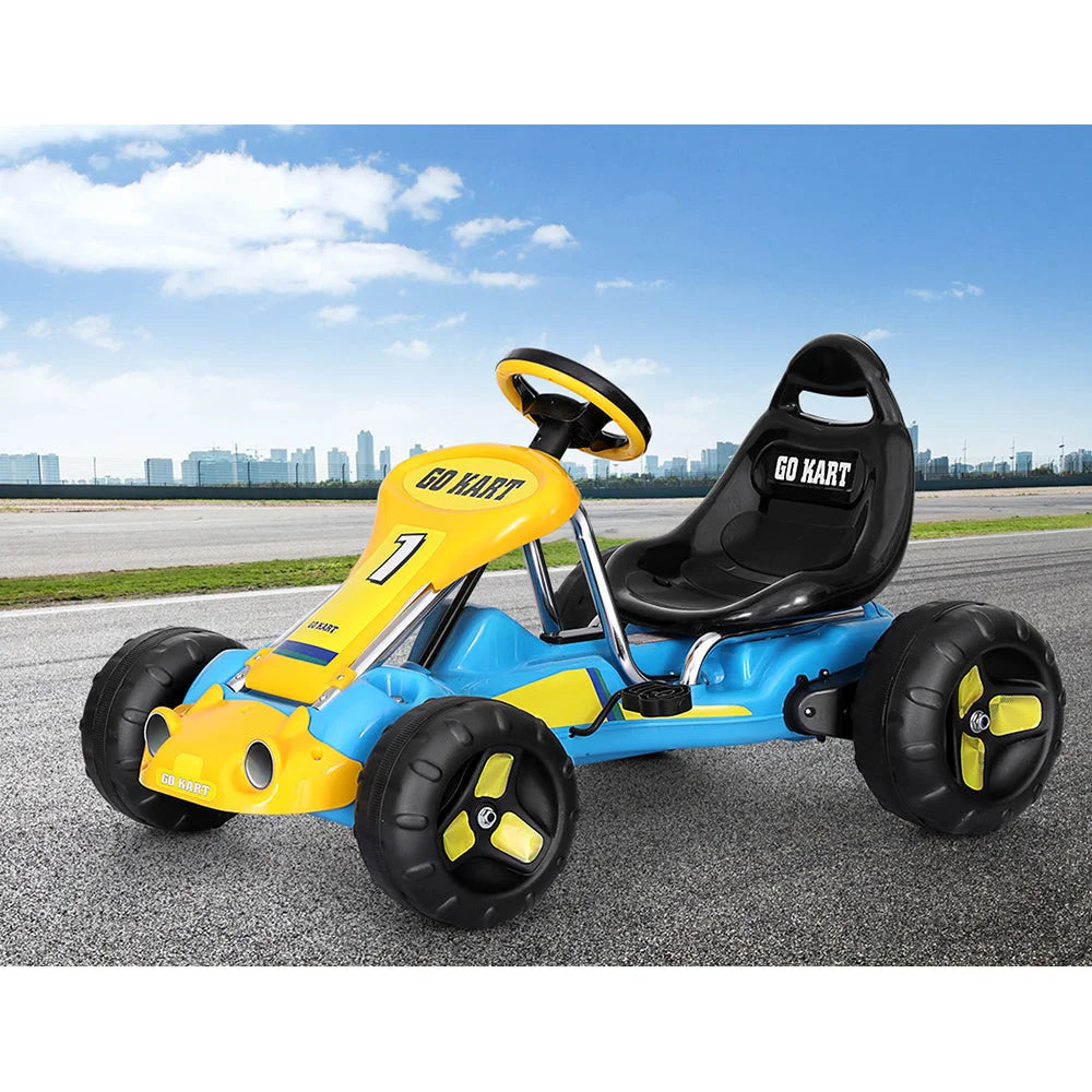 Kids Pedal Go Kart Ride-On Toys Racing Car with Plastic