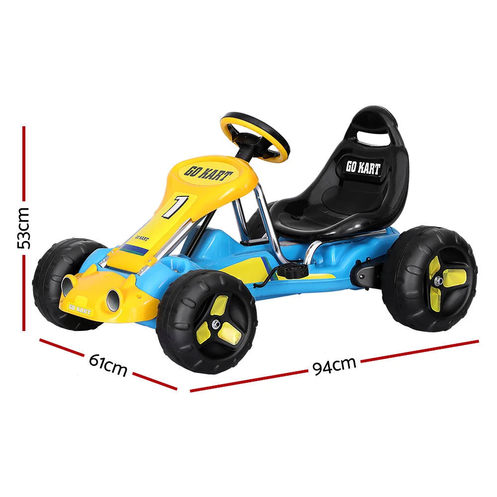 Kids Pedal Go Kart Ride-On Toys Racing Car with Plastic