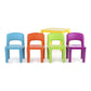 Kids Plastic Table and 4 Chairs Set 5 Piece