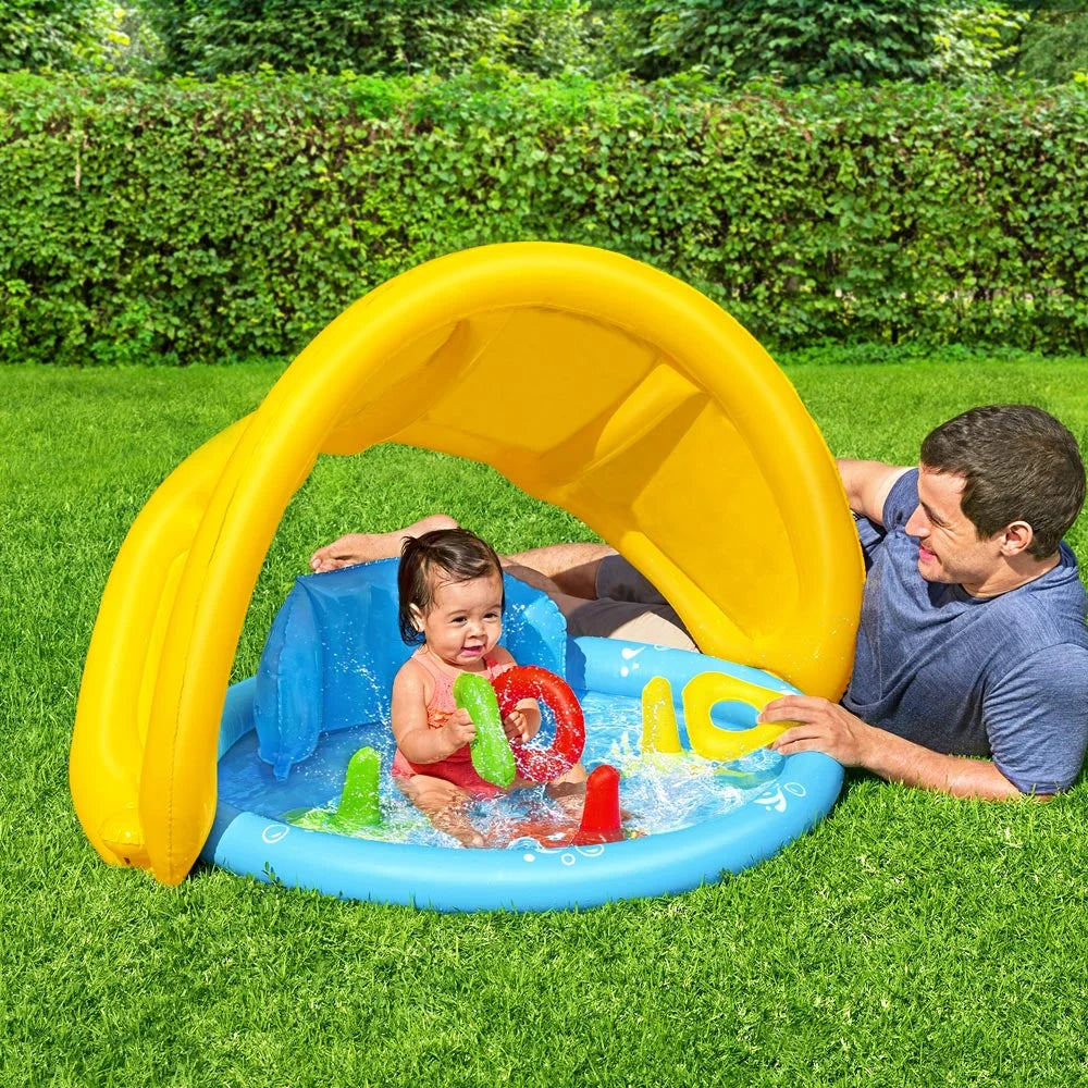 Kids Pool Inflatable Play Swimming Pools with Canopy