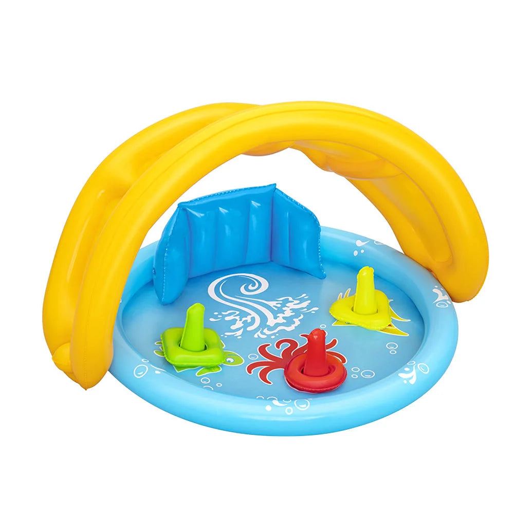 Kids Pool Inflatable Play Swimming Pools with Canopy