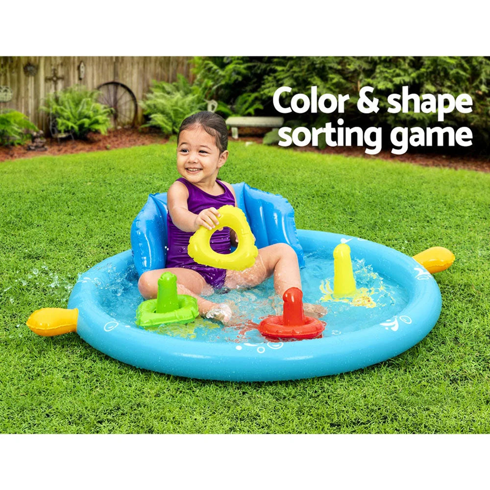 Kids Pool Inflatable Play Swimming Pools with Canopy