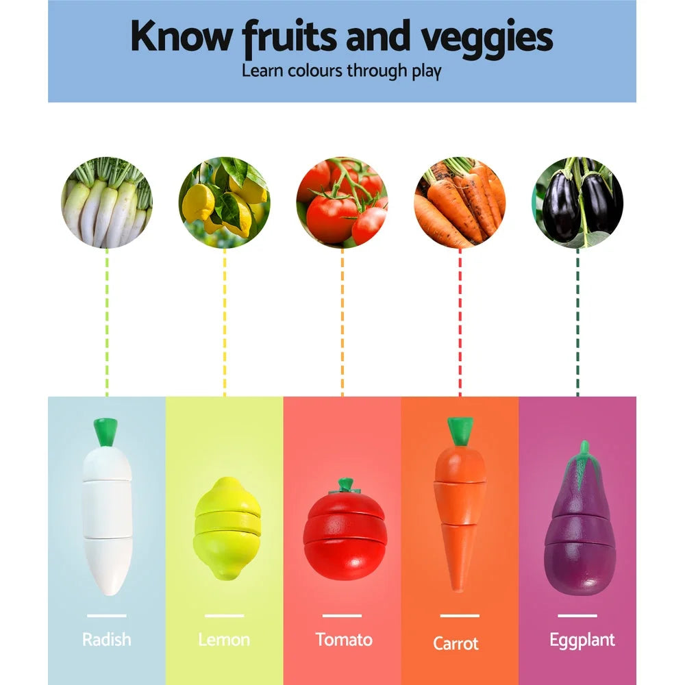 Kids Pretend Play Food Kitchen Wooden Toys Childrens