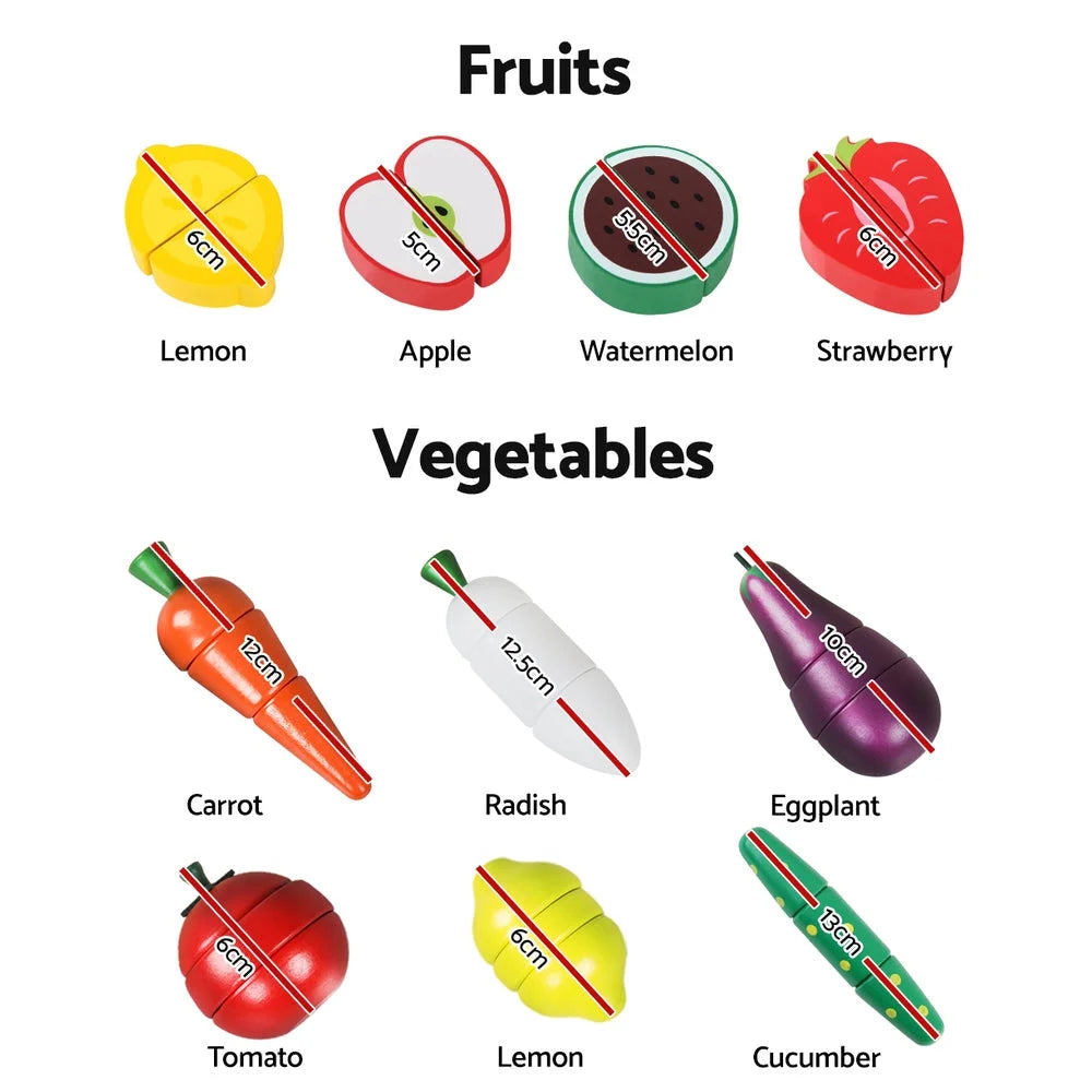 Kids Pretend Play Food Kitchen Wooden Toys Childrens