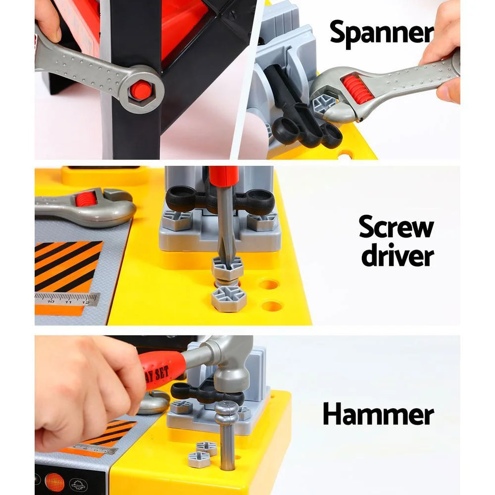 Kids Pretend Play Set Workbench Tools 54pcs Builder Work