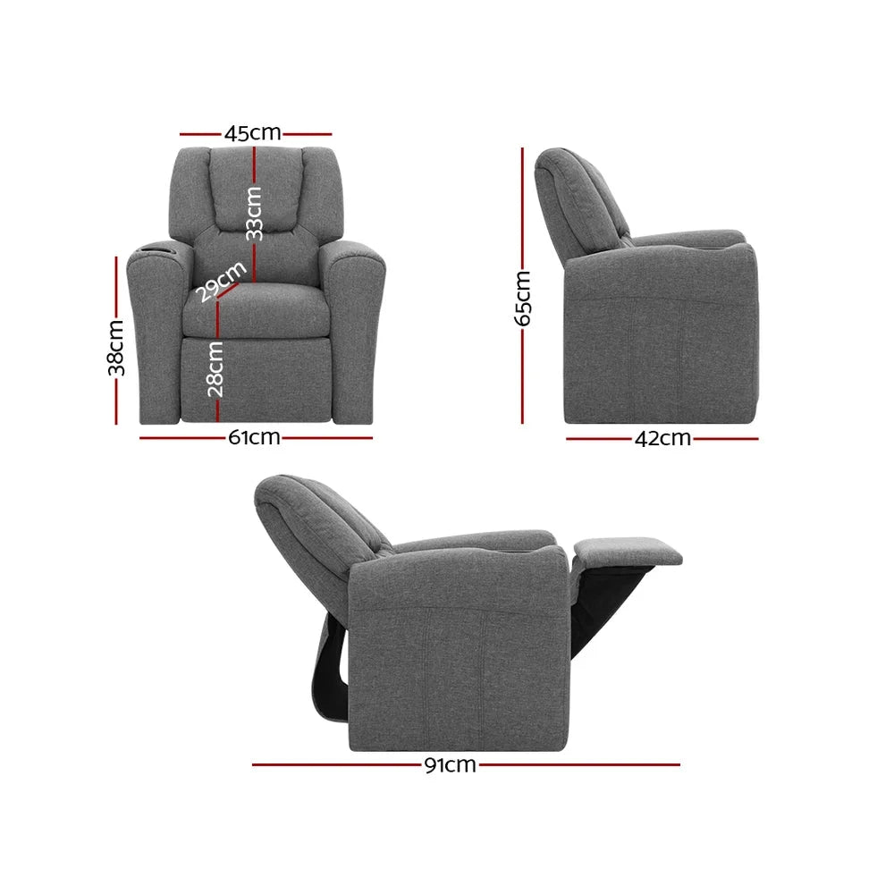 Chair with recliner linen soft sofa