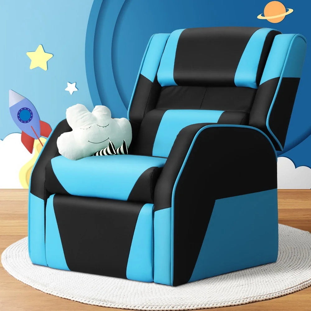 Kids Recliner Chair PU Leather Gaming Sofa Lounge Couch