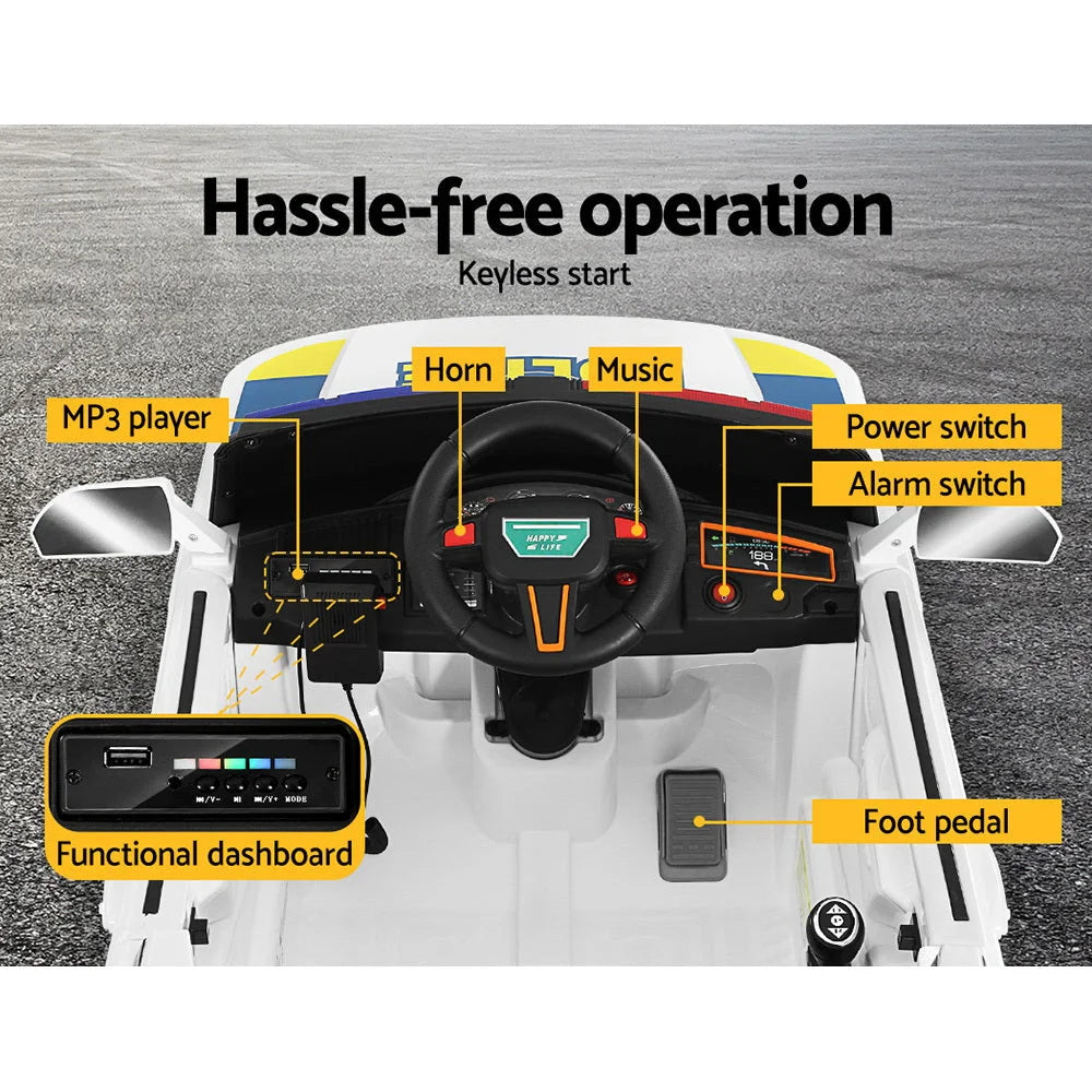 Kids Ride On Car Rigo Patrol Police Toy Cars Remote Control