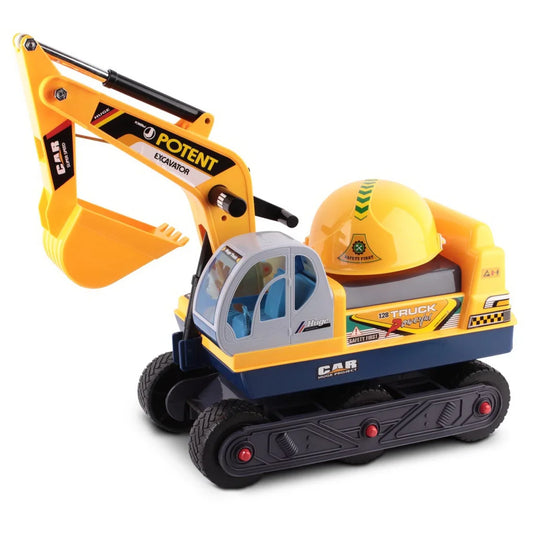 Kids Ride-On Excavator Yellow - Toys