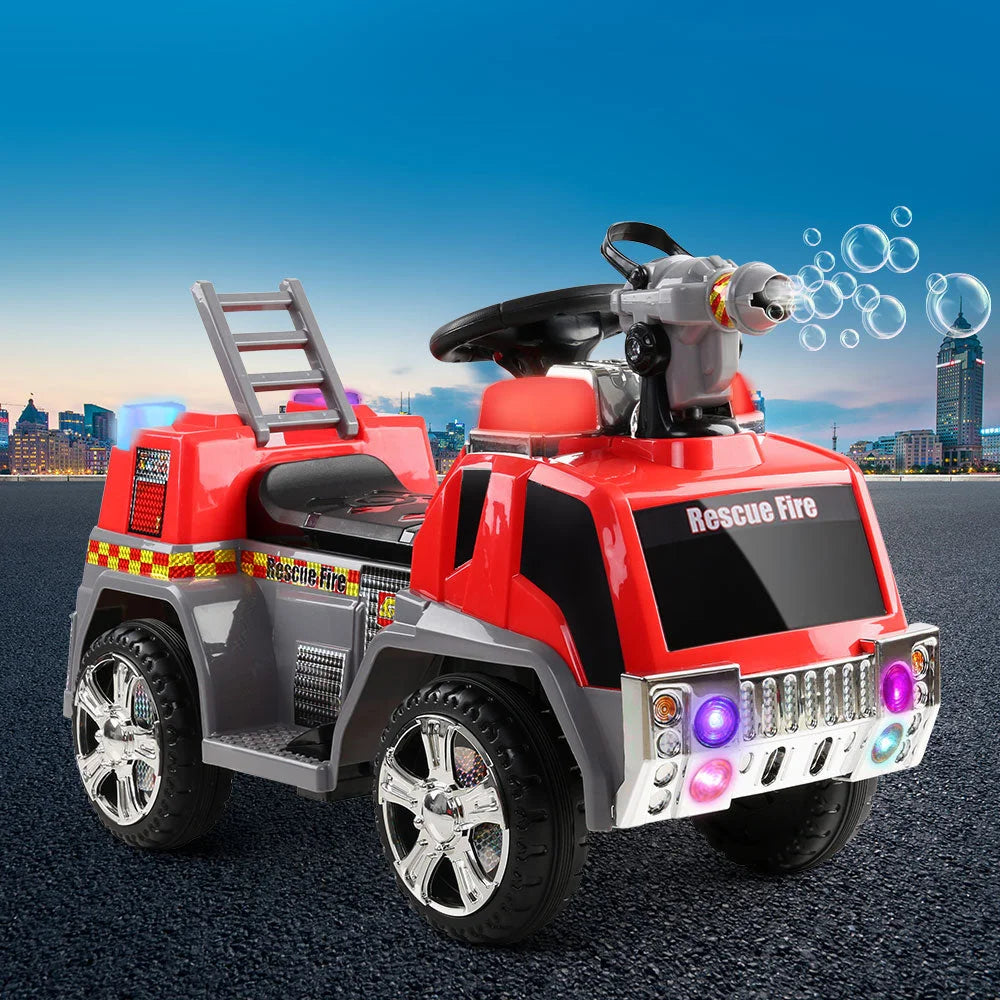 Kids Ride-On Fire Truck Motorbike (Rigo) Red/Grey - Cars