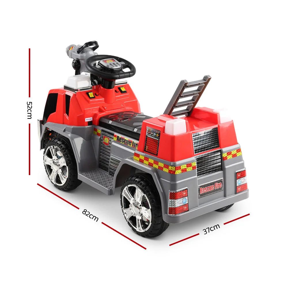 Kids Ride-On Fire Truck Motorbike (Rigo) Red/Grey - Cars