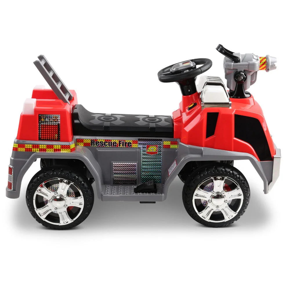 Kids Ride-On Fire Truck Motorbike (Rigo) Red/Grey - Cars