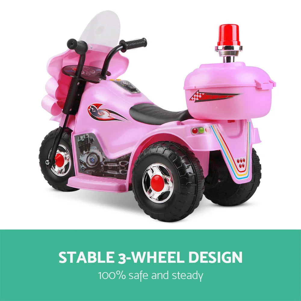 Kids Ride-On Motorbike (Rigo) Pink - Cars