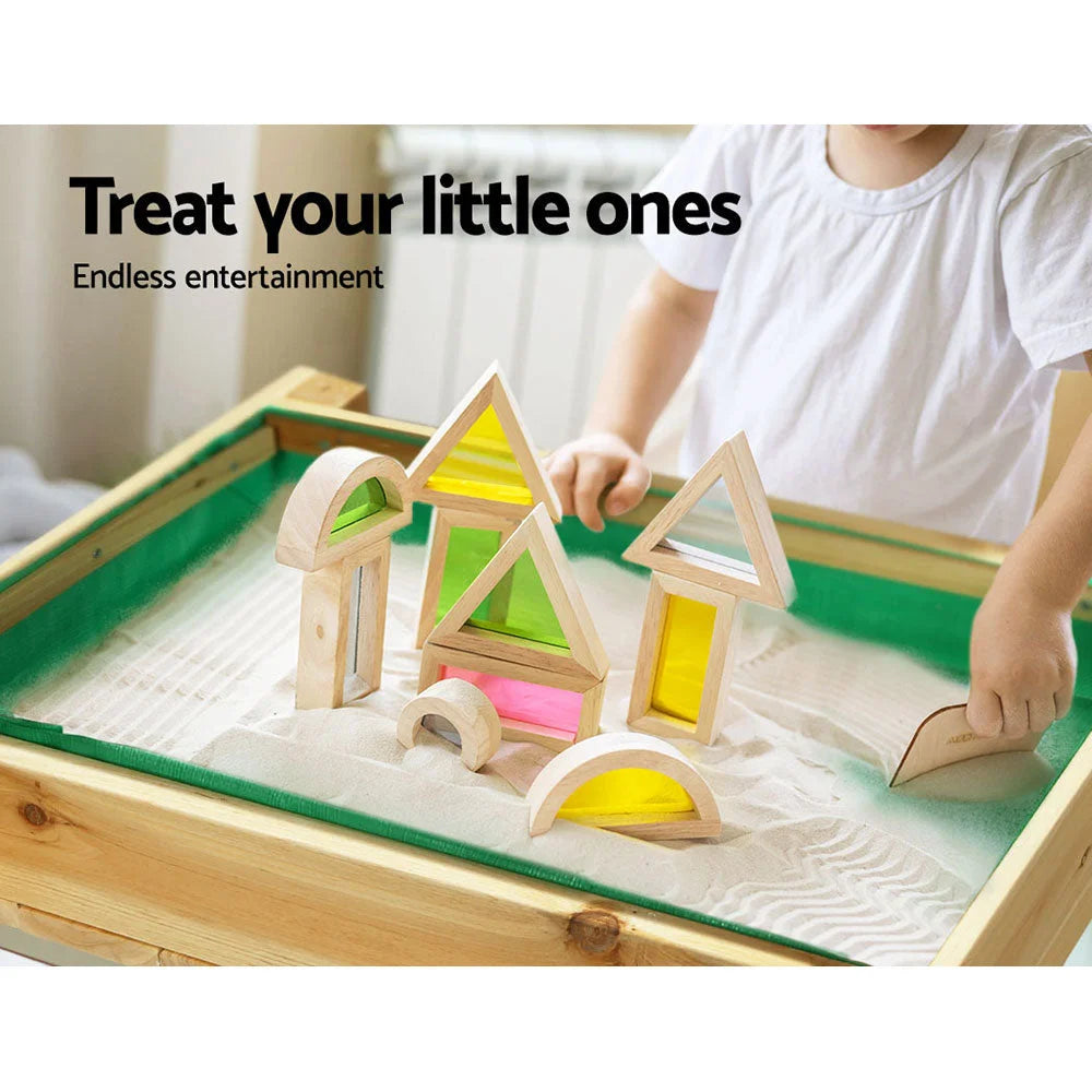 Kids Sandpit Wooden Sandbox Sand Pit Water Table Outdoor