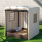Kids Sandpit Wooden Sandbox Sand Pit with Canopy Window