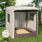 Kids Sandpit Wooden Sandbox Sand Pit with Canopy Window