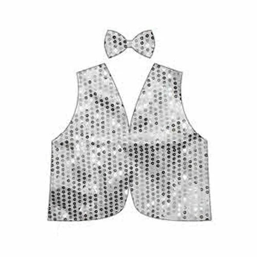 Kids Sequin Vest Bow Tie Set Costume 80s Party Dress Up