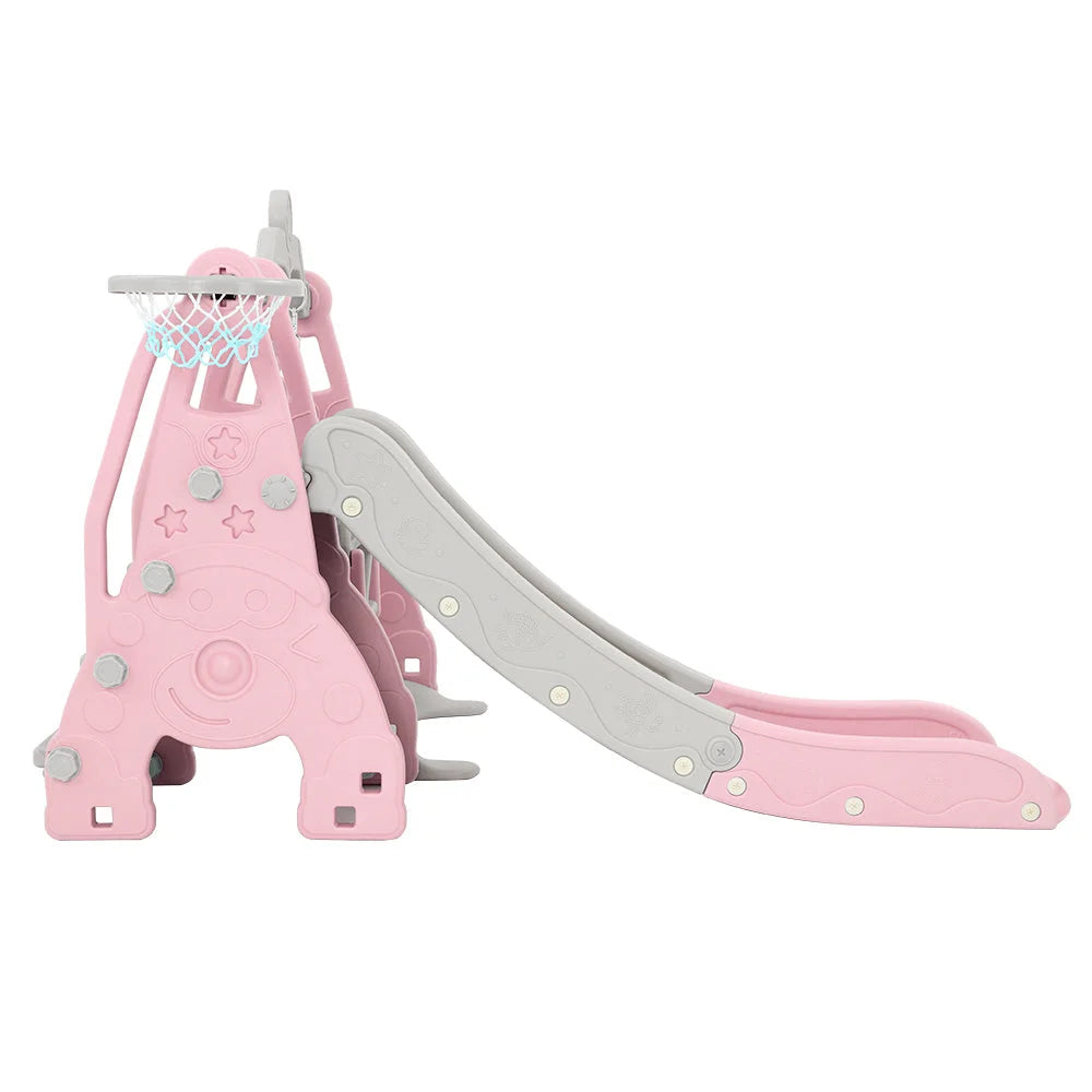 Kids Slide 170cm Extra Long with Swing and Basketball Hoop