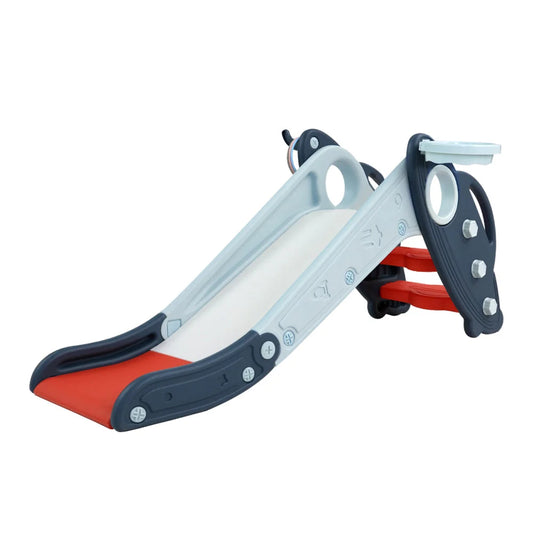 Kids Slide Set with Basketball Hoop and Rings Outdoor