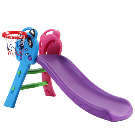 Kids Slide with Basketball Hoop Outdoor/Indoor Play - Toys