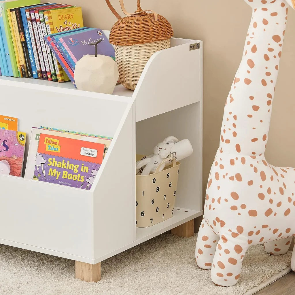 Kids Storage Bookcase 3 Compartments White - Baby & Kids >