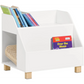 Kids Storage Bookcase 3 Compartments White baby furniture