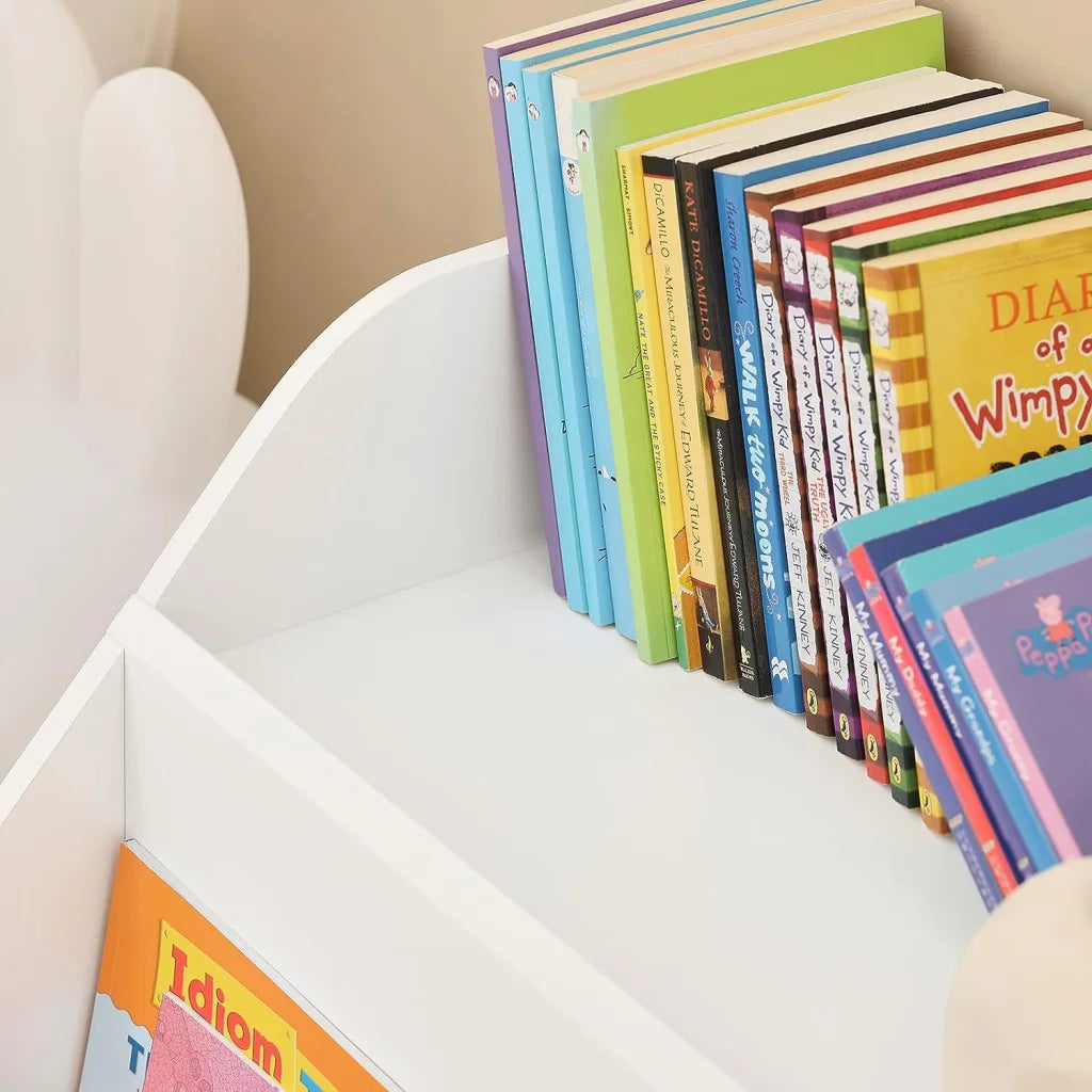 Kids Storage Bookcase 3 Compartments White - Baby & Kids >