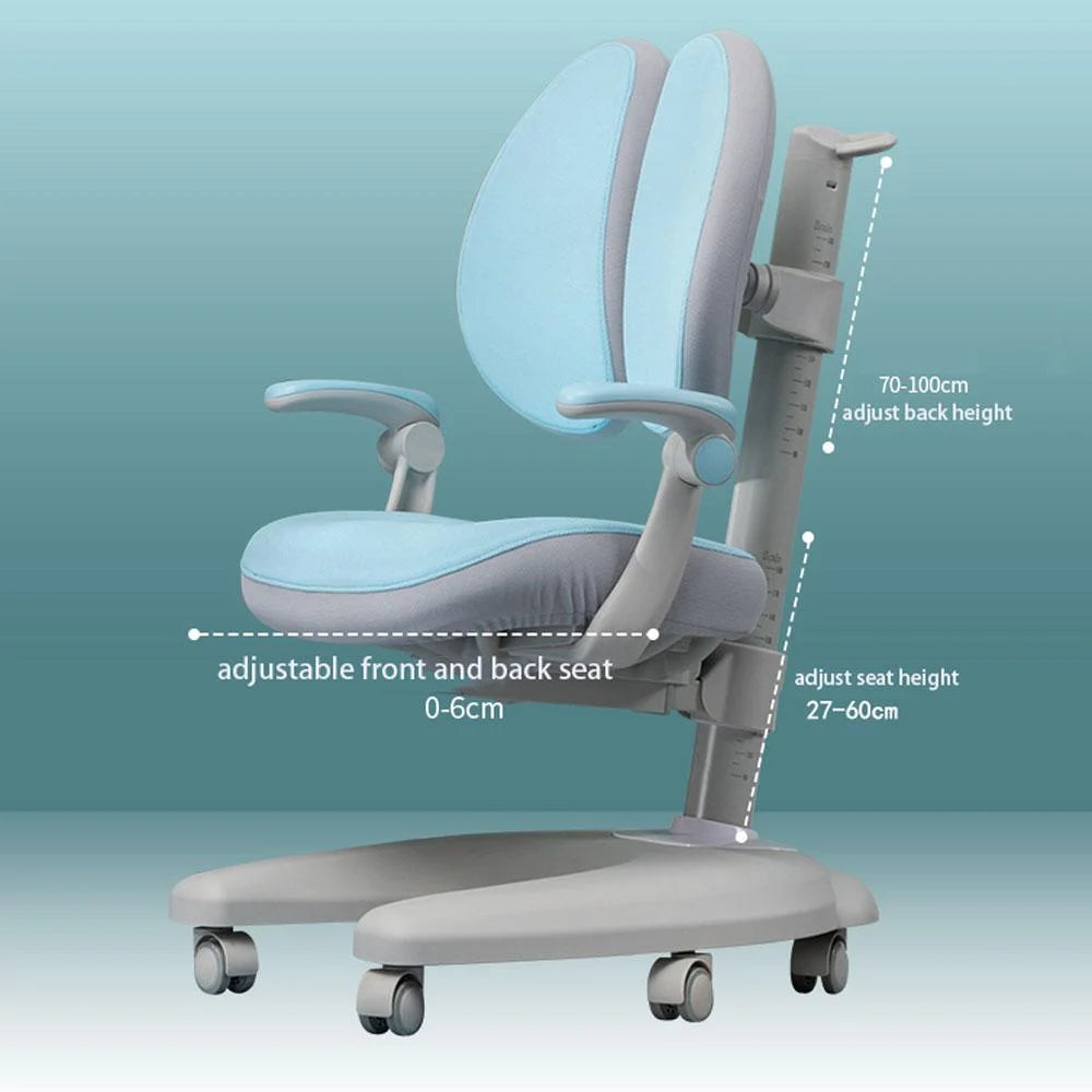 Kids Study Chair Solid Rubber Wood Height Adjustable