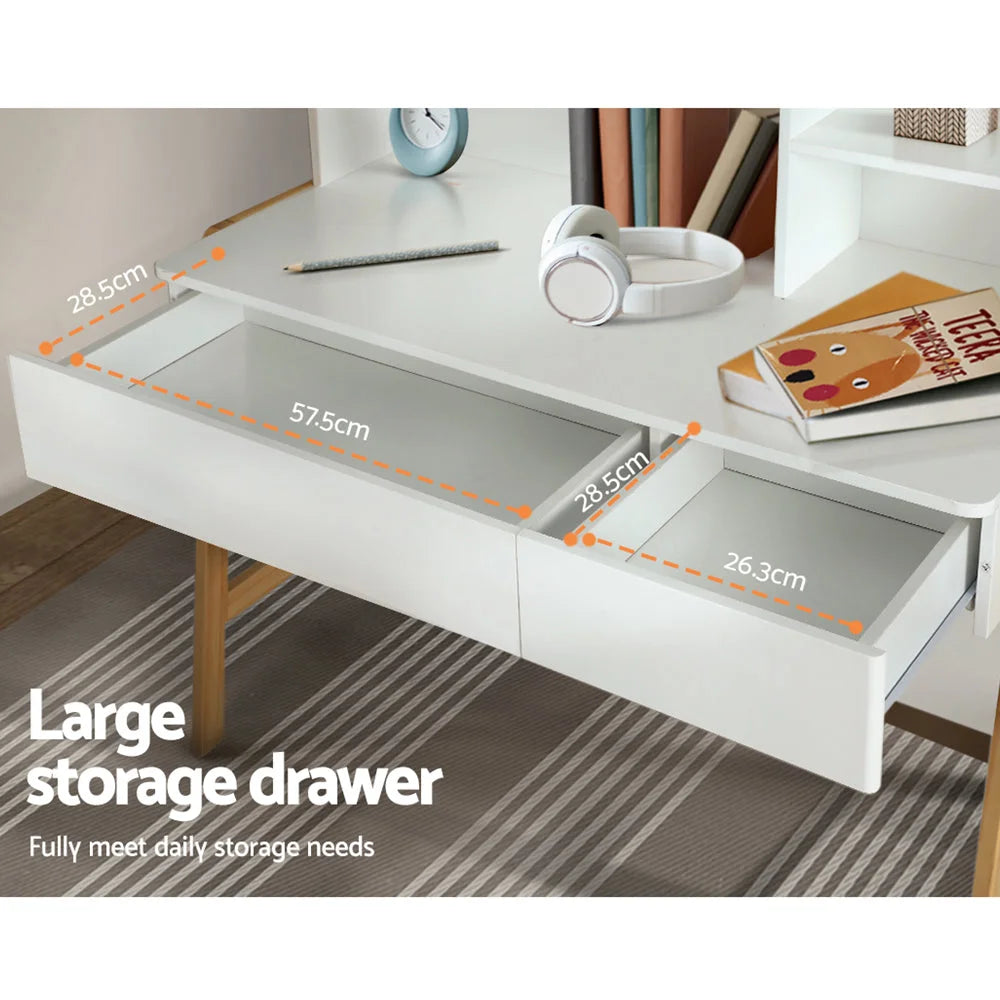 Kids Table and Chairs Set 2PCS Study Activity Toys Storage