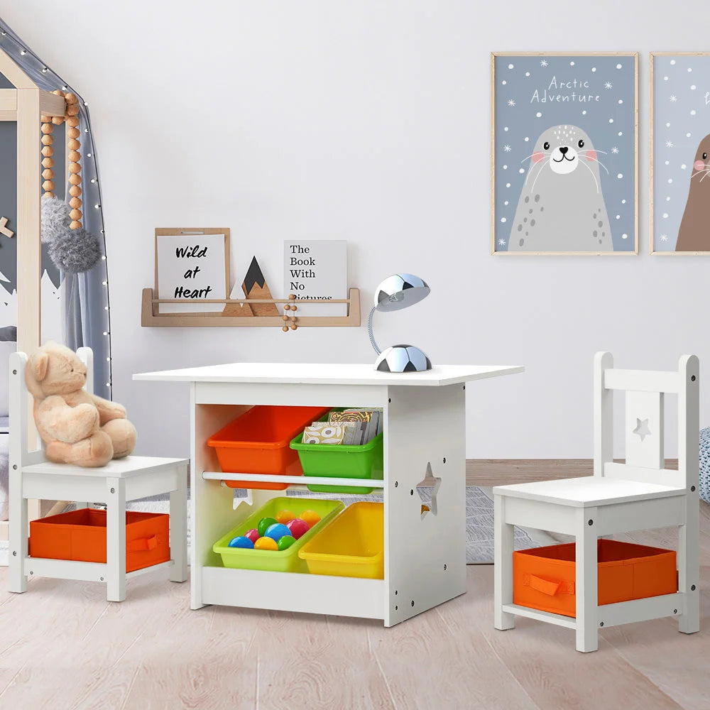 3pcs 3 table with chairs children play toys
