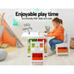 Table with chairs children play toys storage
