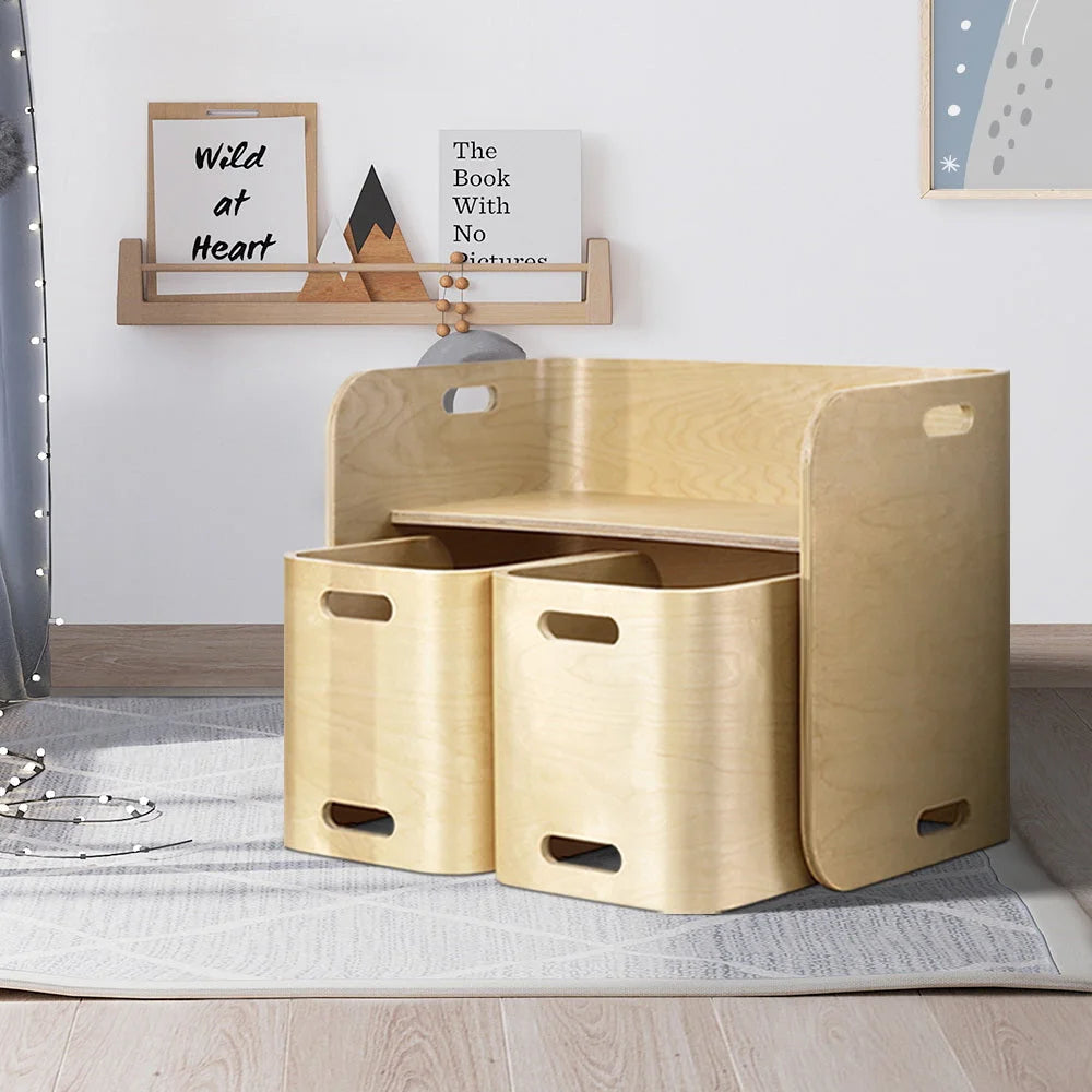 Kids Table Chair Set 3PC Nordic Desk Compact Activity