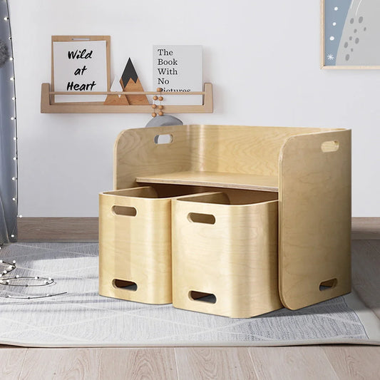 Kids Table Chair Set 3PC Nordic Desk Compact Activity