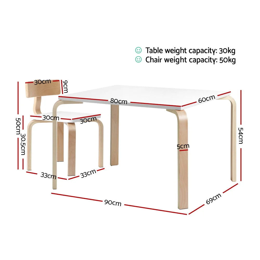 Kids Table Chair Set 5PC Nordic Desk Activity Dining Study