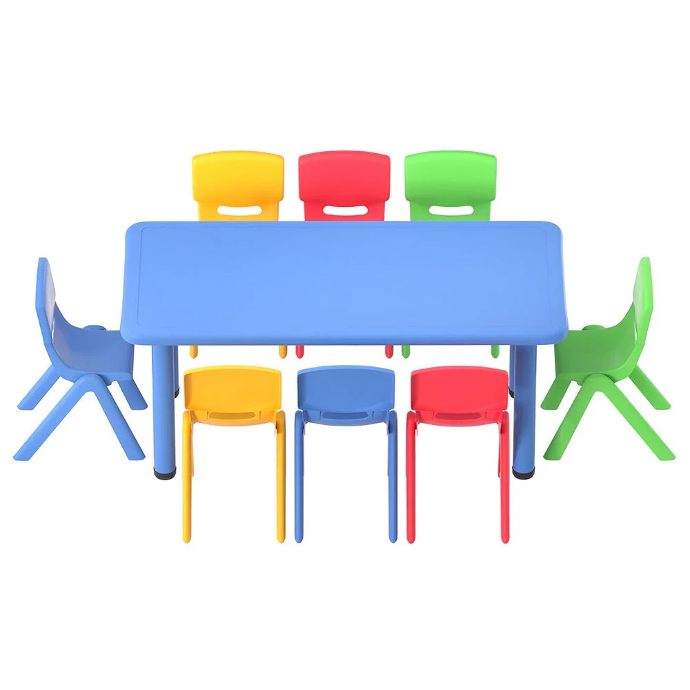 Kids Table & Chairs 9PCS Set for Children Study Desk