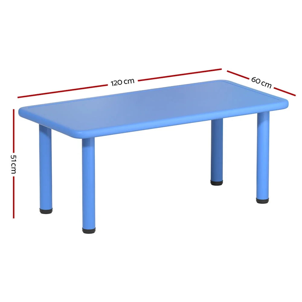 Kids Table Plastic Square Activity Study Desk - 60X120CM