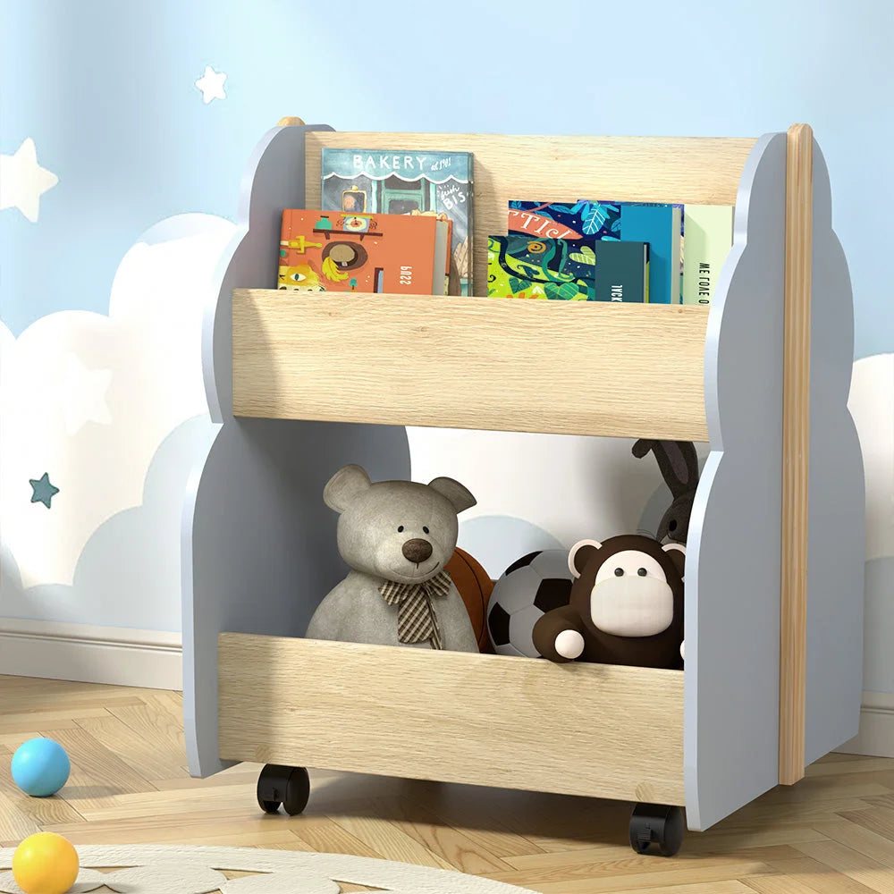 Bookcase Toy Box Kids Toy Box Bookshelf Storage Bookcase Organiser Display Shelf – Home ...