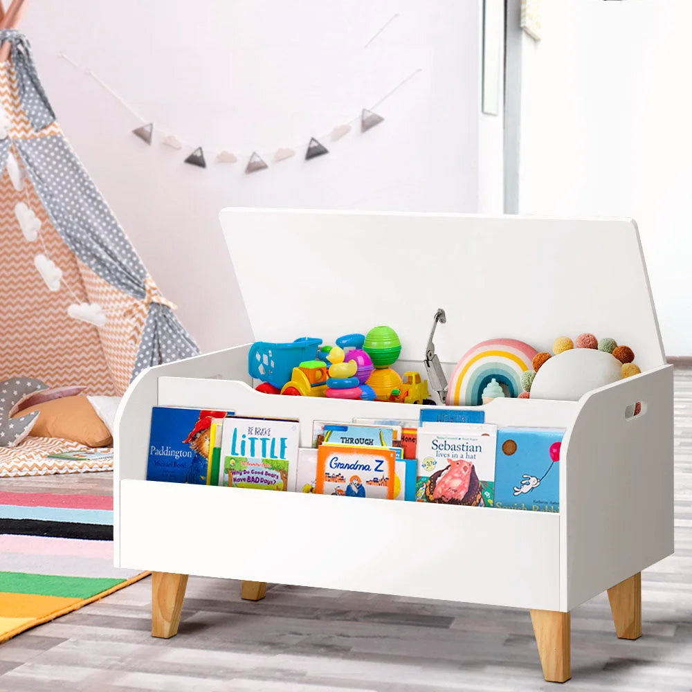 Kids Toy Box Chest Bookshelf Storage Children Bookcase