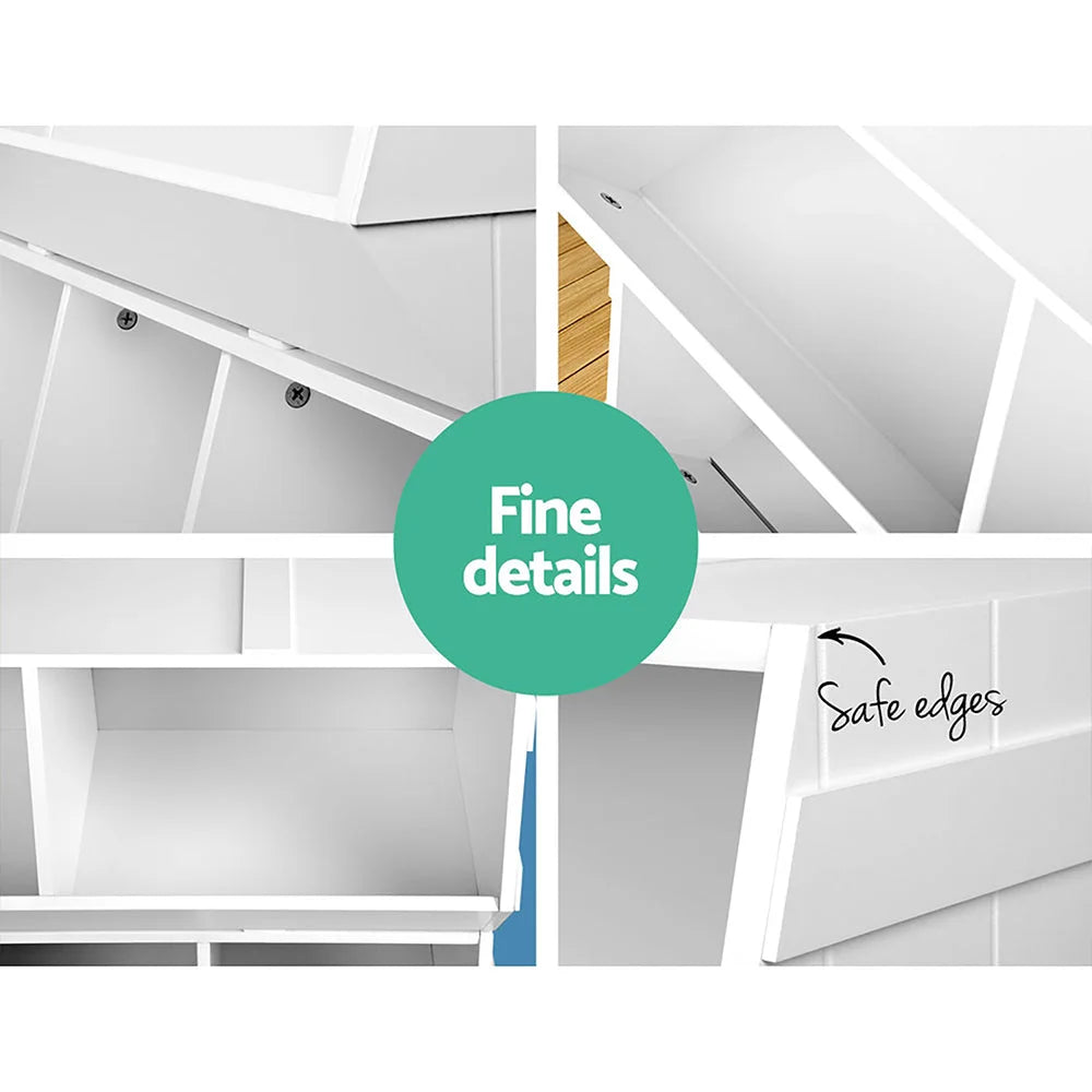 Kids Toy Box Stackable Bookshelf Storage Organizer Bookcase